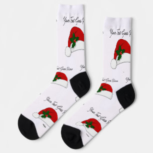 Weihnachtsmannmütze für benutzerdefinierte Designs Socken