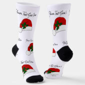 Weihnachtsmannmütze für benutzerdefinierte Designs Socken (Gewinkelt)