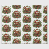 Weihnachtsmannmütze für das Tragen von Höllenkuhen Geschenkpapier (Flach)