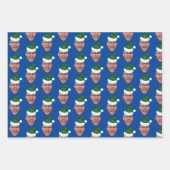 Weihnachtsmannmütze für Foto mit benutzerdefiniert Geschenkpapier Set (Vorderseite 3)