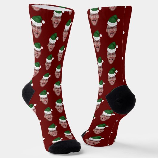 Weihnachtsmannmütze für Foto mit benutzerdefiniert Socken (Gewinkelt)
