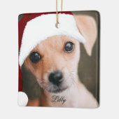 Weihnachtsmannmütze für Heimtiere Foto benutzerdef Keramikornament (Links)
