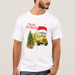 Weihnachtsmannmütze für Schulbusfahrer T-Shirt