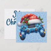 Weihnachtsmannmütze Game Controller Weihnachtskart (Vorne/Hinten)