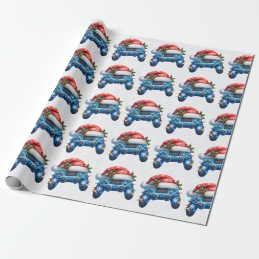 Weihnachtsmannmütze Game Controller Wrapper Paper Geschenkpapier (Ungerollt)