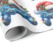 Weihnachtsmannmütze Game Controller Wrapper Paper Geschenkpapier (Rolleneckpunkt)