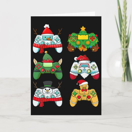 Weihnachtsmannmütze Gamer Bo Karte (Vorderseite)