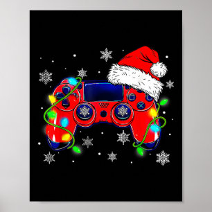 Weihnachtsmannmütze Gamer Bo Poster