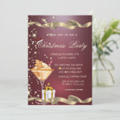 Weihnachtsmannmütze,Gegenwart,Lebkuchen Weihnachte Einladung (Stehend Vorderseite)