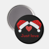 Weihnachtsmannmütze - gerechte Liebe Magnet (Vorderseite/Rückseite)