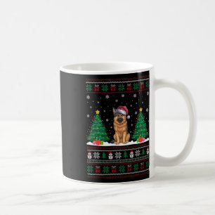 Weihnachtsmannmütze German Shepherd Dog Xmas Tree Kaffeetasse
