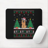 Weihnachtsmannmütze German Shepherd Dog Xmas Tree  Mousepad (Mit Mouse)