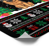 Weihnachtsmannmütze German Shepherd Dog Xmas Tree Poster (Ecke)