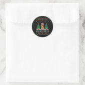 Weihnachtsmannmütze German Shepherd Dog Xmas Tree Runder Aufkleber (Tasche)
