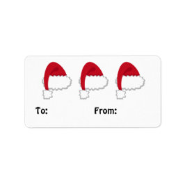 Weihnachtsmannmütze Geschenk Tag Labels #HolidayZ Adressaufkleber