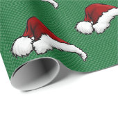 Weihnachtsmannmütze Geschenkpapier (Rolleneckpunkt)