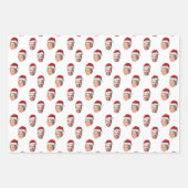 Weihnachtsmannmütze-Geschenkwrap, benutzerdefinier Geschenkpapier Set (Vorderseite 3)