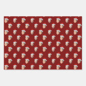 Weihnachtsmannmütze-Geschenkwrap, benutzerdefinier Geschenkpapier Set (Vorderseite 2)
