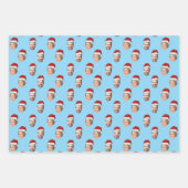 Weihnachtsmannmütze-Geschenkwrap, Custom Santa Cla Geschenkpapier Set (Vorderseite 3)