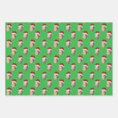Weihnachtsmannmütze-Geschenkwrap, Custom Santa Cla Geschenkpapier Set (Vorderseite 2)