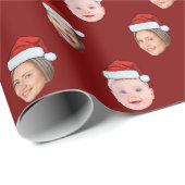 Weihnachtsmannmütze Gesichtsgeschenk, Custom Face Geschenkpapier (Rolleneckpunkt)