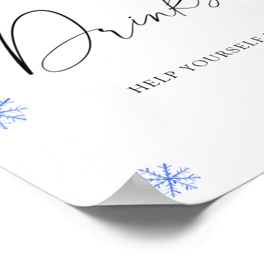 Weihnachtsmannmütze - Getränke Poster (Ecke)