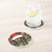 Weihnachtsmannmütze Getränkeuntersetzer (Seite)