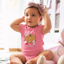 Weihnachtsmannmütze Gingerbrot Alphabet Baby Strampler