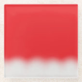 Weihnachtsmannmütze Glasuntersetzer (Vorderseite)