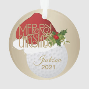 Weihnachtsmannmütze Golf 🏌️ ‍ Ball ♂️  DIREKT Ornament