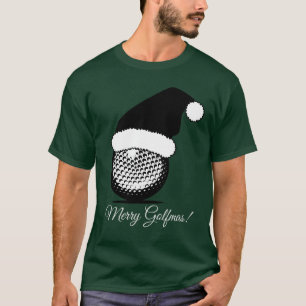 Weihnachtsmannmütze Golf Ball Weihnachten T-Shirt