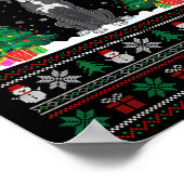 Weihnachtsmannmütze Great Dane Hund Weihnachtsbaum Poster (Ecke)