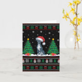 Weihnachtsmannmütze Greyhound Hund Weihnachtsbaum Karte (Gelbe Blume)