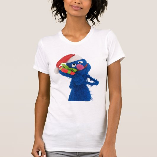 Weihnachtsmannmütze Grover T-Shirt (Vorderseite)