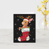 Weihnachtsmannmütze Hare Animal in Socken Xmas Tre Karte (Gelbe Blume)
