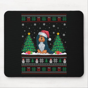 Weihnachtsmannmütze Havanese Hund Weihnachtsbaum L Mousepad