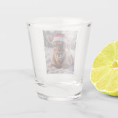 Weihnachtsmannmütze Hirschschglas Schnapsglas (Rückseite)