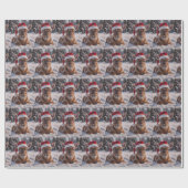 Weihnachtsmannmütze Hirschwackelpapier Geschenkpapier (Flach)
