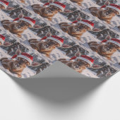 Weihnachtsmannmütze Hirschwackelpapier Geschenkpapier (Ecke)