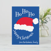 Weihnachtsmannmütze Ho Ho Ho Frohe Weihnachten Bla (Stehend Vorderseite)