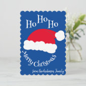 Weihnachtsmannmütze Ho Ho Ho Frohe Weihnachten Bla (Stehend Vorderseite)