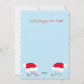 Weihnachtsmannmütze Ho Ho Ho Frohe Weihnachten Bla (Rückseite)