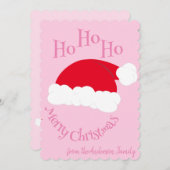 Weihnachtsmannmütze Ho Ho Ho Frohe Weihnachten Gir (Vorne/Hinten)