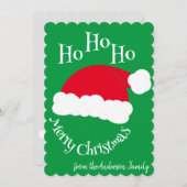 Weihnachtsmannmütze Ho Ho Ho Frohe Weihnachten Grü (Vorne/Hinten)