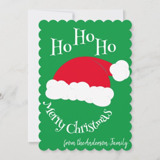 Weihnachtsmannmütze Ho Ho Ho Frohe Weihnachten Grü (Vorderseite)