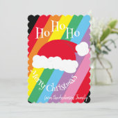 Weihnachtsmannmütze Ho Ho Ho Frohe Weihnachten Min (Stehend Vorderseite)