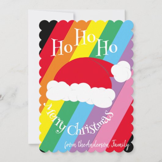 Weihnachtsmannmütze Ho Ho Ho Frohe Weihnachten Min (Vorderseite)