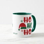 Weihnachtsmannmütze Ho Ho Weihnachten Tasse (VorderseiteRechts)
