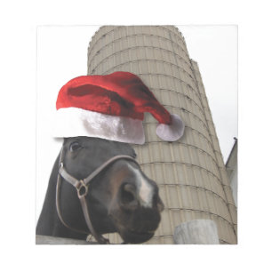 Weihnachtsmannmütze Horsey Notizblock