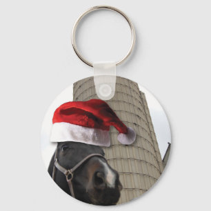 Weihnachtsmannmütze Horsey Schlüsselanhänger